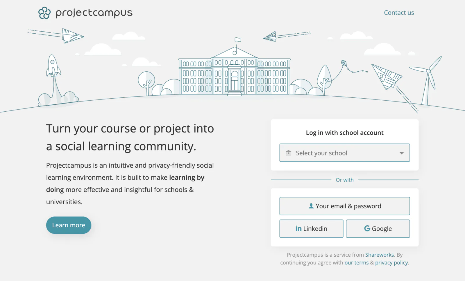 Projectcampus - Projectcampus Platform Login Interface