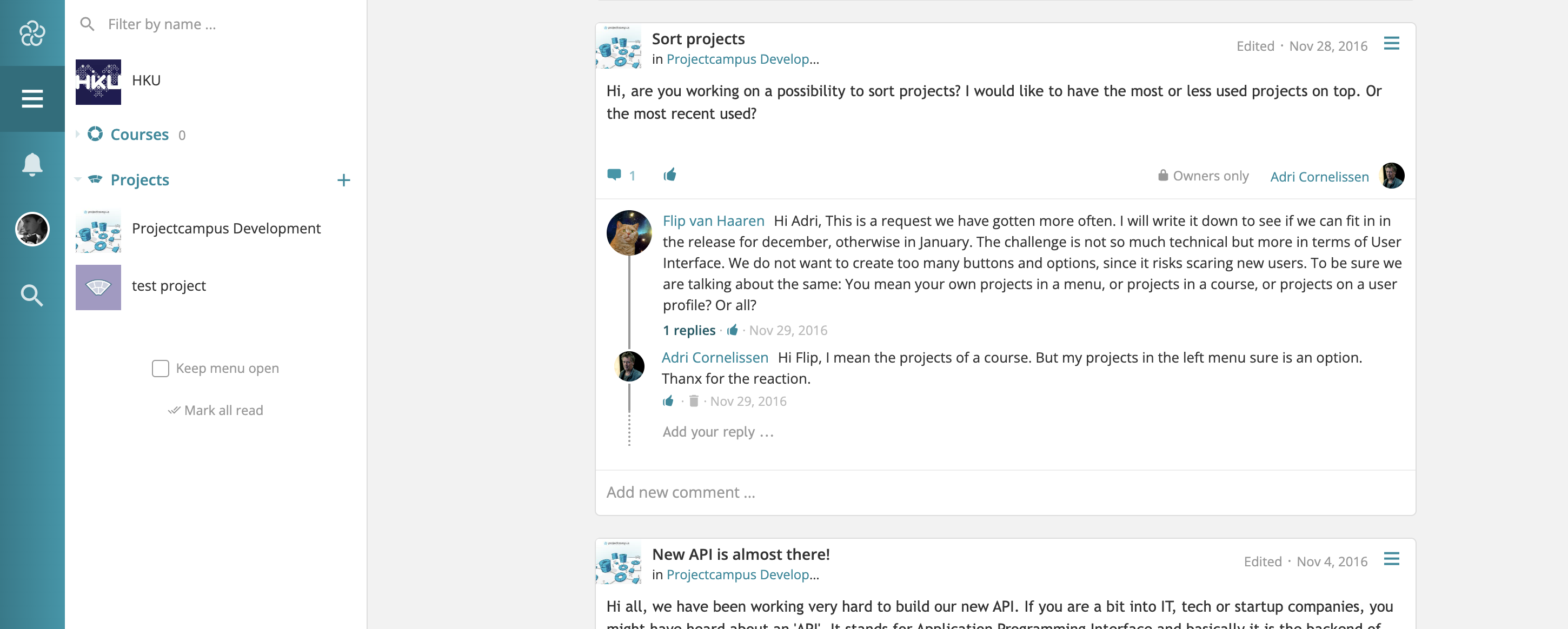 Projectcampus: Scalable EdTech for Universities - Projectcampus Project view interface