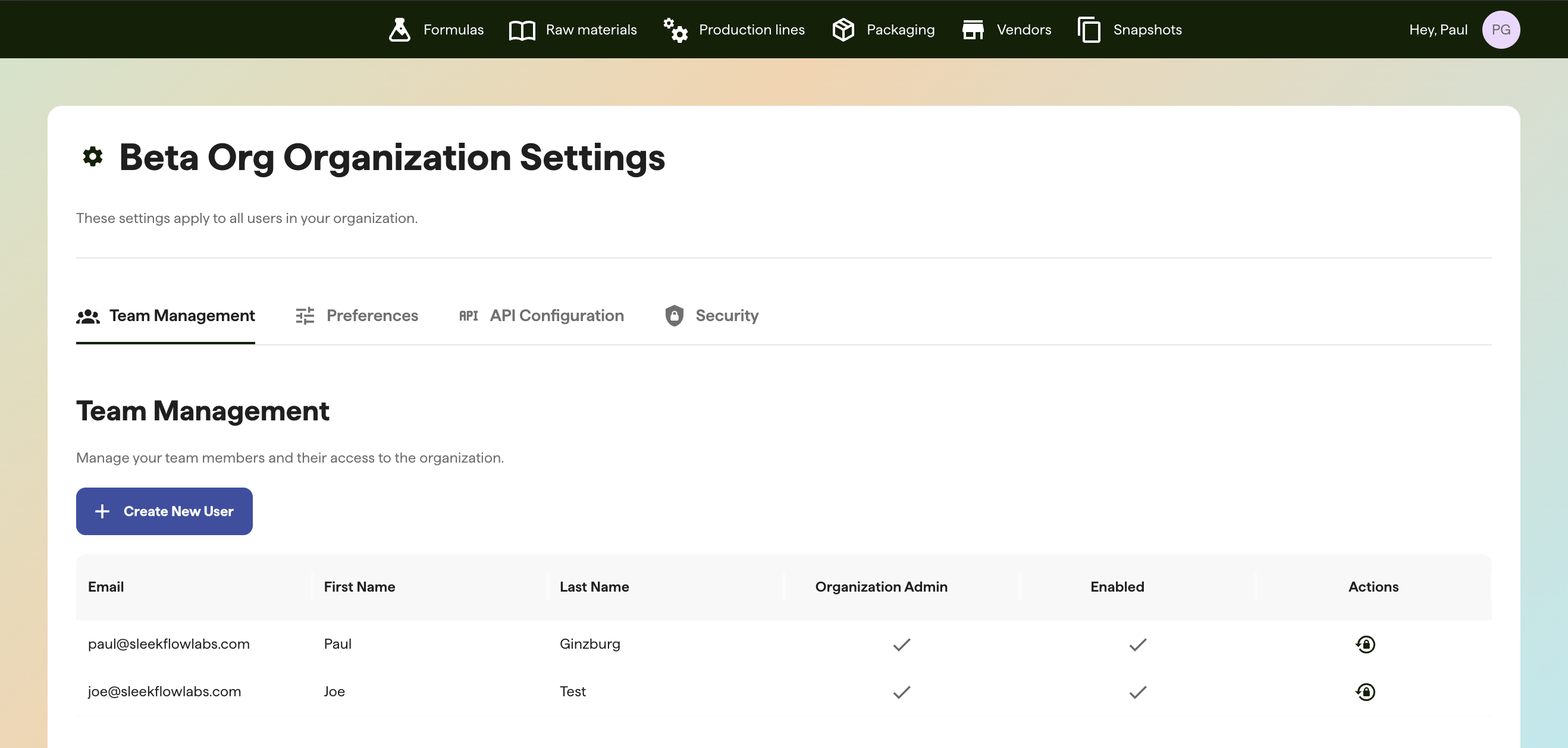 SleekFlowLabs - Organization-level settings including secure User Management and Role-Based Access Control (RBAC).