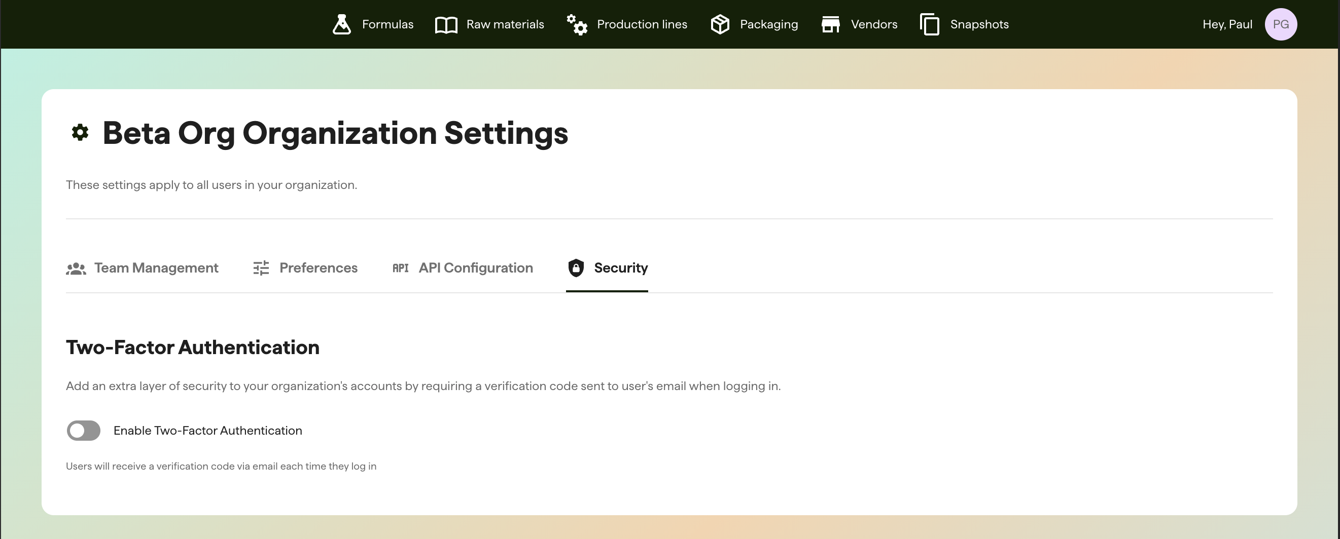 SleekFlowLabs - Enterprise-grade security implementation featuring Two-Factor Authentication (2FA) for organization protection
