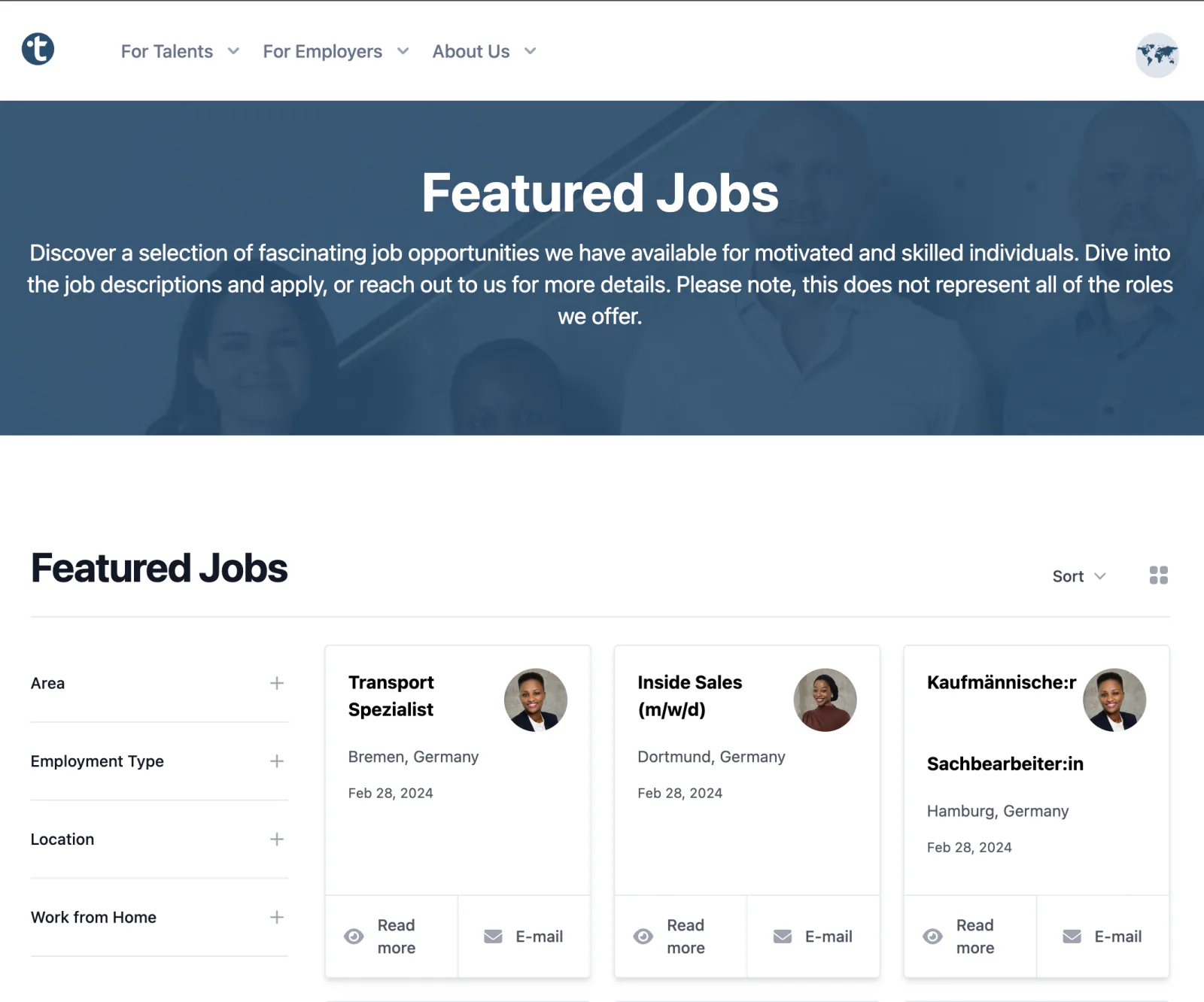 Transport Talent: Specialized Logistics Job Portal - Transport Talent Platform Interface