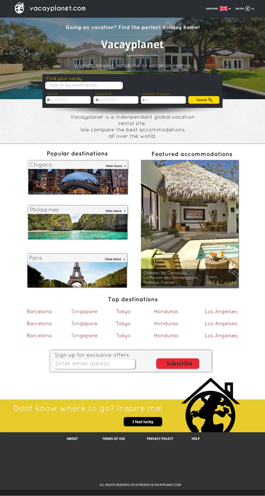 VacayPlanet: High-Scale Vacation Deals Aggregator - VacayPlanet Deals Aggregator Interface
