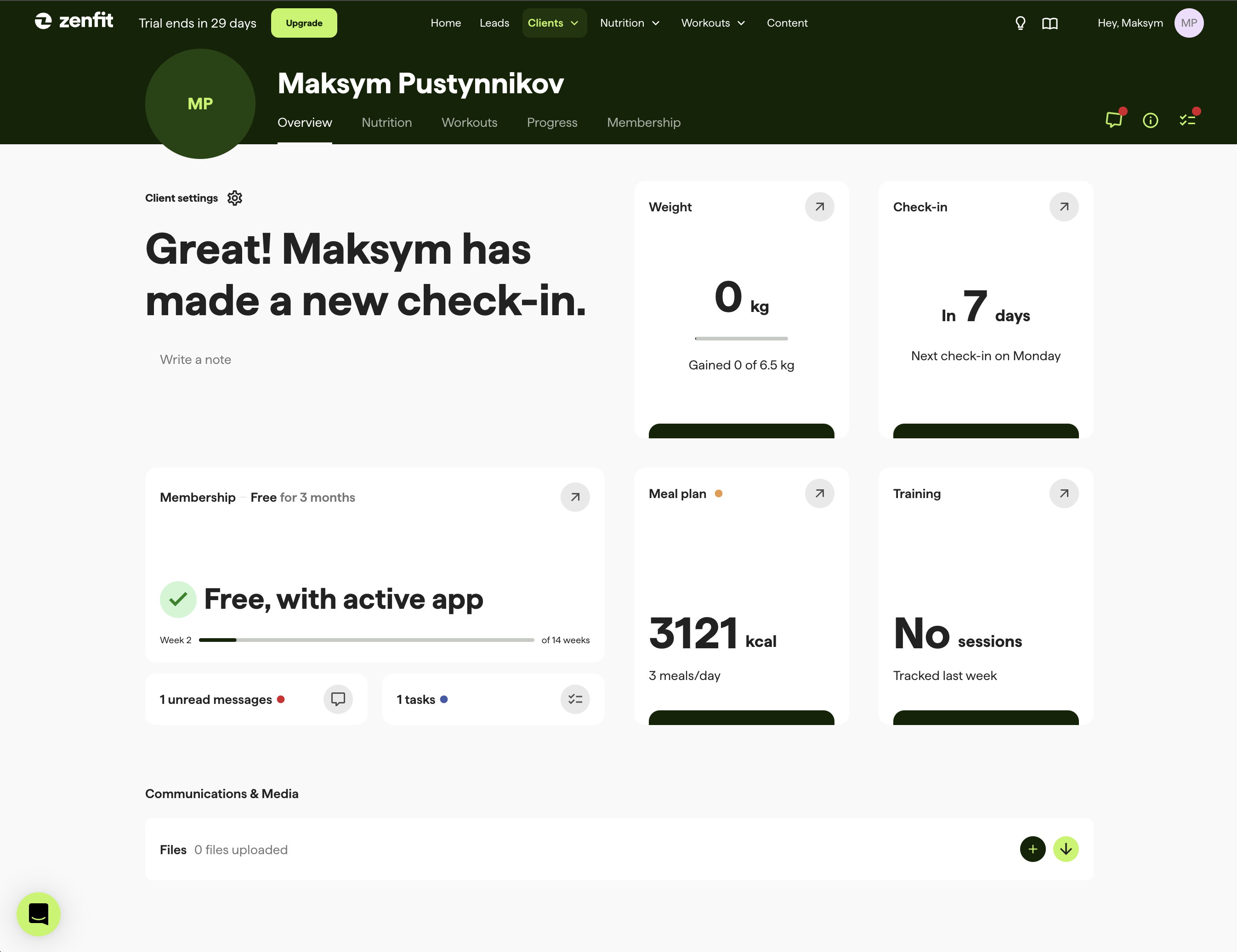 Zenfit: Re-architecting a Legacy Platform for 3x Scale & Acquisition - Zenfit Platform Interface